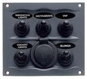 BEP 900-5WPS Black Waterproof Panel with 5 Switches