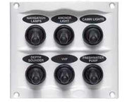 BEP 900-6WPW White Waterproof Panel with 6 Switches