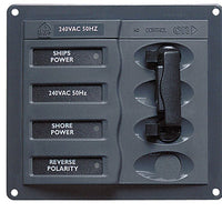 BEP 900-ACCH-110V AC Circuit Breaker Panel without Meters, Double Pole Change Over Panel