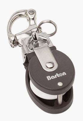Small Snatch Block + Stainless Steel Snap - ChasNewensMarine