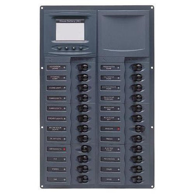 BEP 905V-AM DC Circuit Breaker Panel with Analog Meter, 24 Loads