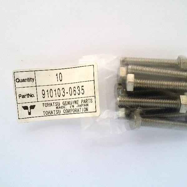 910103-0635   BOLT  - Genuine Tohatsu Spares & Parts - this part also supersedes 910103-0632