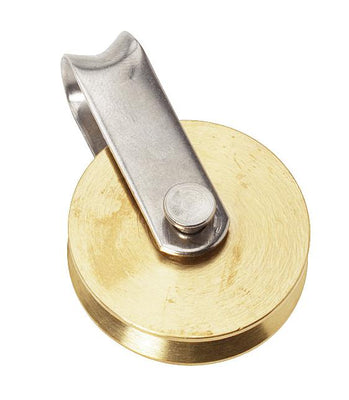 Wire Rope Block Brass Fixed Eye 35mm - ChasNewensMarine