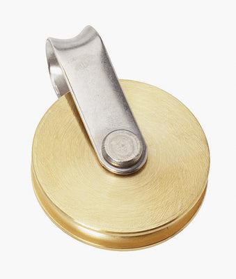 Wire Rope Block Brass Fixed Eye 45mm - ChasNewensMarine