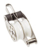 Stainless Block Double Fix Eye/Becket 30mm - ChasNewensMarine