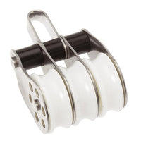 Stainless Block Triple Fix Eye 30mm - ChasNewensMarine