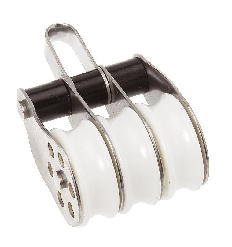 Stainless Block Triple Fix Eye 30mm - ChasNewensMarine