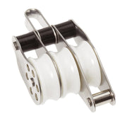 Stainless Block Triple Fix Eye/Becket 30mm - ChasNewensMarine