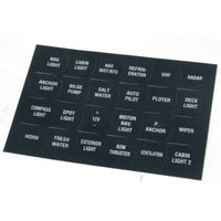 Function labels for switch panels (24pcs) by Lalizas