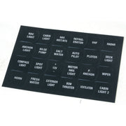 Function labels for switch panels (24pcs) by Lalizas