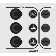 Switch Panel ''SP3 “Economy”, 3 waterproof  switches, Inox, 12/24V, 100x90mm by Lalizas