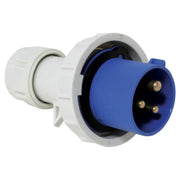 Plug, male, w/ safety ring 16A, 220-240V, blue by Lalizas