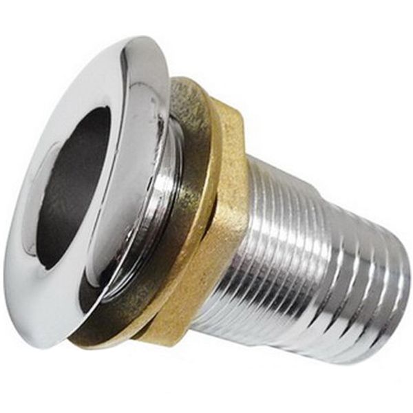 Skin Fitting 1-1/4" BSP x 1-1/2" Hose Tail Chrome - 601G.C 1.1/4x1.1/2 C