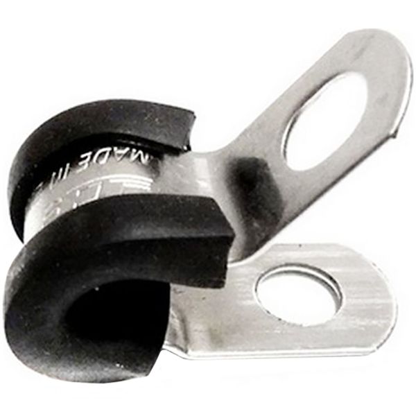 Rubber Lined P Clip 13mm Stainless Steel (304) - JPC013SS