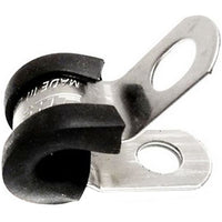 Rubber Lined P Clip 5mm Stainless Steel (304) - JPC005SS