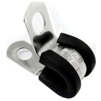 Rubber Lined P Clip 8mm Stainless Steel (304) - JPC008SS