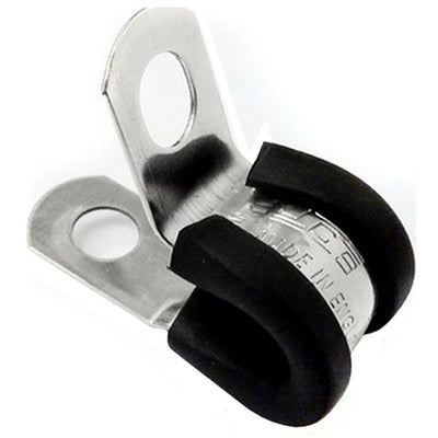 Rubber Lined P Clip 8mm Stainless Steel (304) - JPC008SS