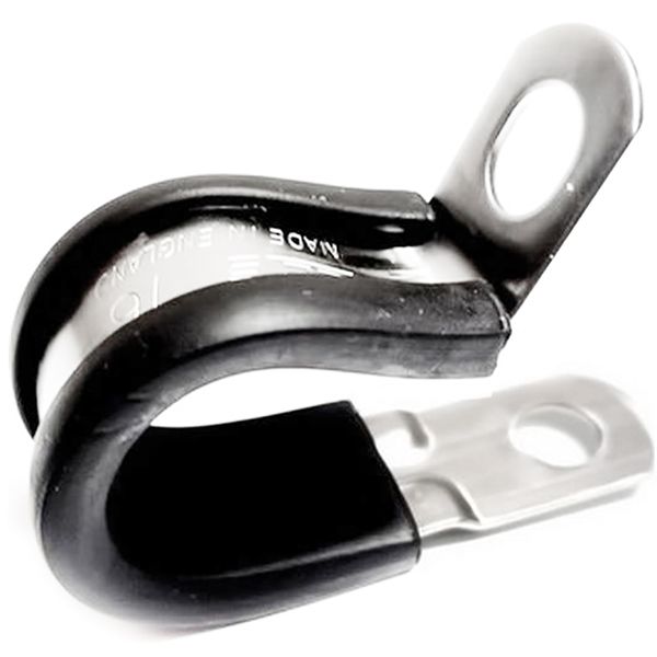 Rubber Lined P Clip 19mm Stainless Steel (304) - JPC019SS
