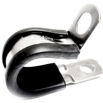 Rubber Lined P Clip 16mm Stainless Steel (304) - JPC016SS