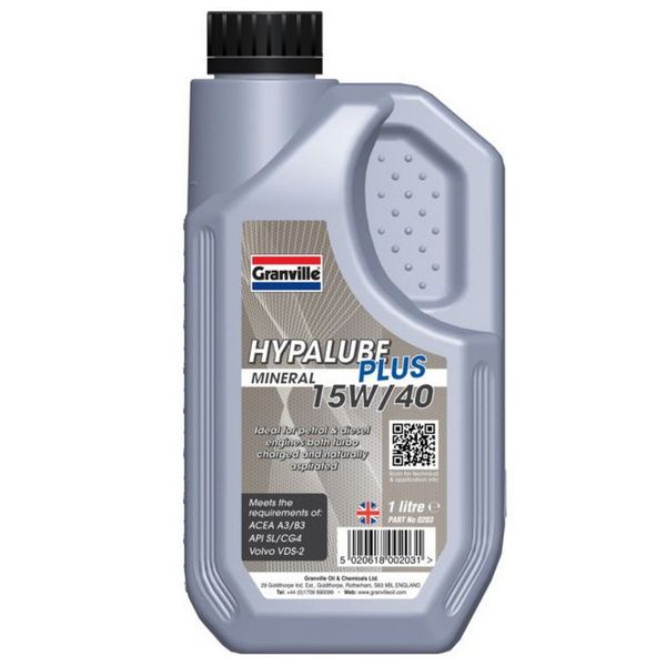 Granville Hypalube Plus 15W-40 Oil 1 Litre - 0203 15W40 1 LITRE