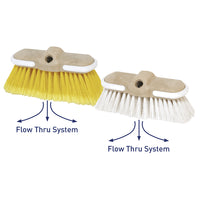 Boat Scrub Brush 'Flow Thru' Hard Bristle 5cm White