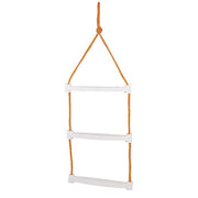 Rope Ladder 3 Steps White With Red/Orange Rope