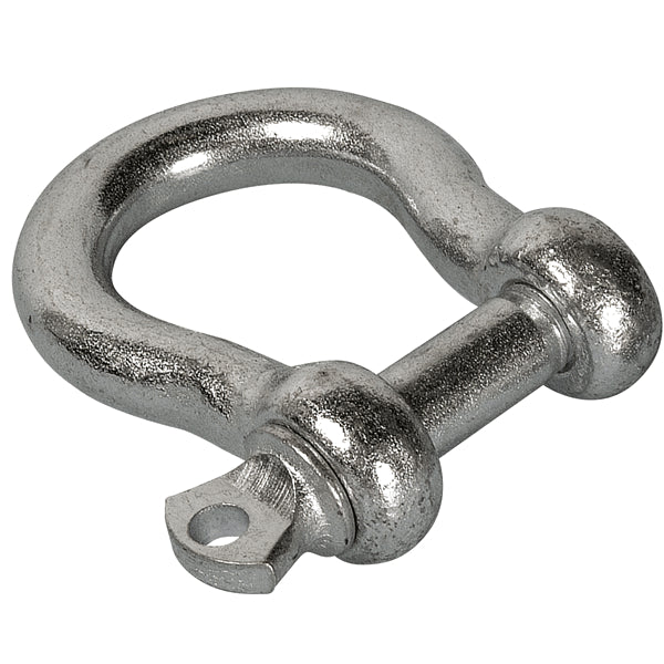 Bow Shackle HD Galvanised  8mm L32mm with 16-22mm gap 8mm pin - ChasNewensMarine