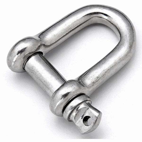 D Shackle AISI316 Stainless Steel 5mm L19mm with 10mm gap 5mm pin - ChasNewensMarine