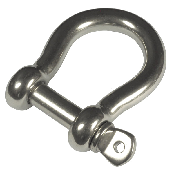 Bow Shackle AISI316 Stainless Steel 4mm L14mm with 8-16mm gap 4mm pin - ChasNewensMarine