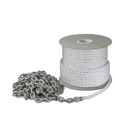 Anchor Rope With DIN766 HDG Chain 50m x 14mm Rope With 10m x 8mm Chain
