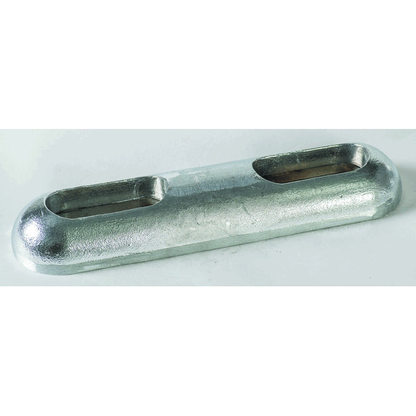 Zinc Hull Anode 3.0kg, 300 x 75 x 40mm, Hole Centres 100-210mm