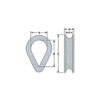 Stainless Steel Wire Rope Thimble Eye 3mm SSWRT-03
