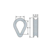 Stainless Steel Wire Rope Thimble Eye 3mm SSWRT-03