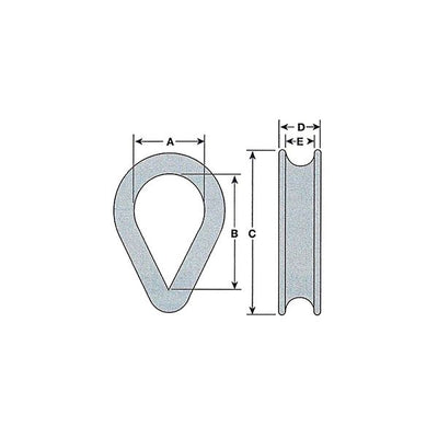 Stainless Steel Wire Rope Thimble Eye 3mm SSWRT-03