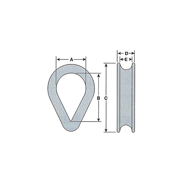 Stainless Steel Wire Rope Thimble Eye 3mm SSWRT-03