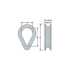 Stainless Steel Wire Rope Thimble Eye 3mm SSWRT-03