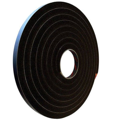 Window & Door Foam EPDM Self Adhesive 12mm x 12mm x 5 Metres Black