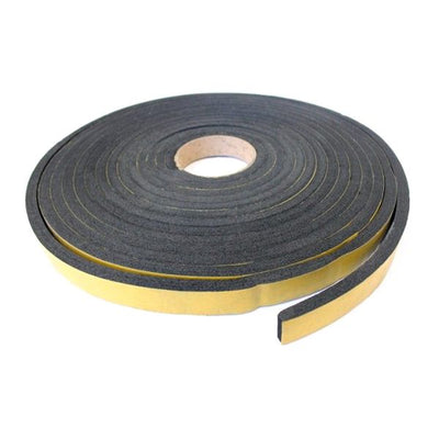 Window & Door Foam EPDM Double Sided Adhesive 12 x 6mm x 10 Mtrs Black