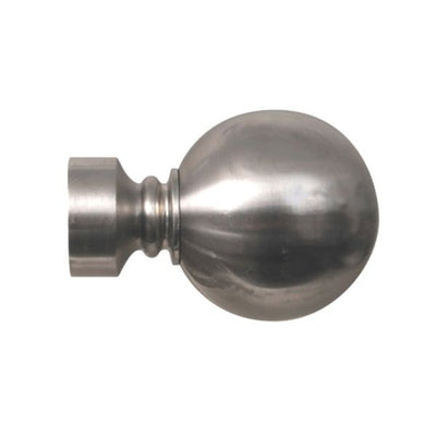 Ball Finial in Brushed Nickel for 28mm Diameter Pole