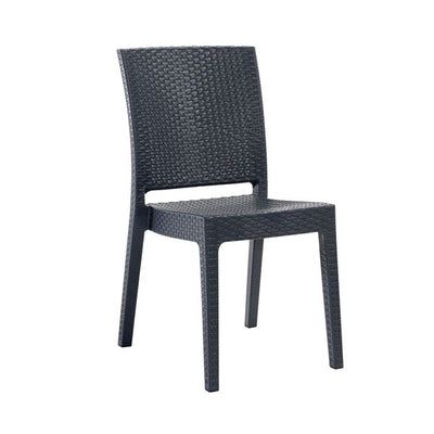 Canterbury Rattan Style Polypropylene Side Chair (Stackable)