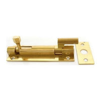 Barrel Bolt Brass 3" Cranked - B1527