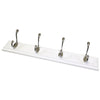 4 Coat Hooks On White Board 455 x 90mm - 372335