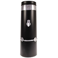 Double Skin Chimney 18" x 6" Black with Chrome Bands - CH-022/M