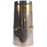 AG Double Skin Chimney 12" x 6" Stainless with Brass Band