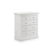 Clermont 3+2 Drawer Chest Unit White Lacquer Finish