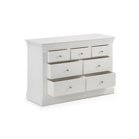 Clermont 4+3 Drawer Chest Unit White Lacquer Finish