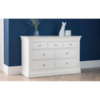 Clermont 4+3 Drawer Chest Unit White Lacquer Finish