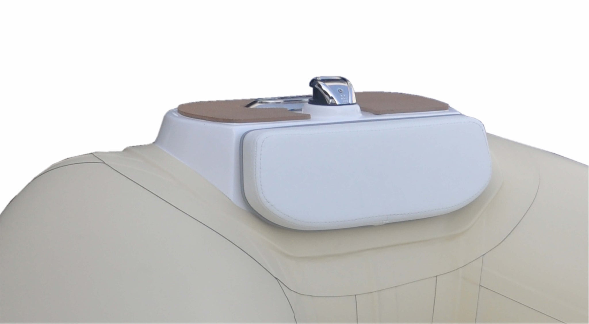 BOW MOORING S/S CLEAT W/FIBERGLASS BASE, NAV. LIGHT & CUSHION (UNIT) - 20700120000015 - AB Inflatables - for AB 12 VST