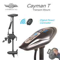 HASWING Cayman T, Transom Mount Electric Outboard Trolling Motor, Wireless Controller