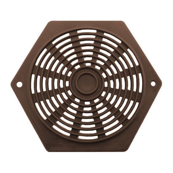 Hexagon Air Vent 2-5/8" Brown